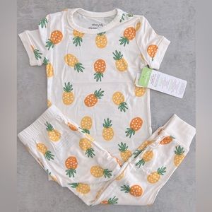 NWT Silkberry Bamboo Pineapple Toddler Pajamas